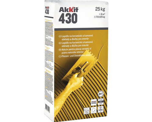 Adeziv de interior Akkit 430 pentru placaj ceramic și piatră naturală 25 kg