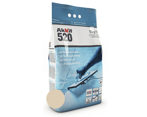 Chit pentru rosturi Akkit 520 flexibil bej Bahama 5 kg Chit pentru rosturi Akkit 520 flexibil bej Bahama 5 kg