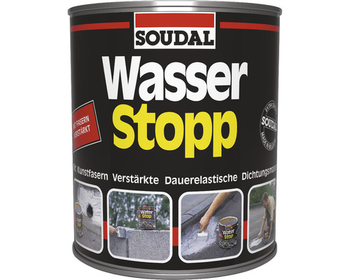 Pastă hidroizolantă SOUDAL Wasser Stop pentru repararea acoperișului, jgheaburilor și scurgerilor 750 g