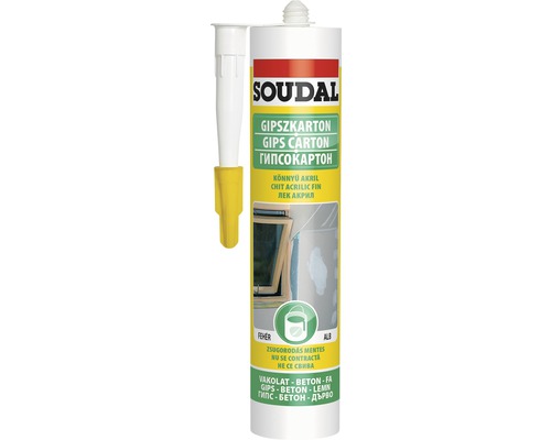 Mastic acrilic SOUDAL pentru ghips carton light alb 280 ml