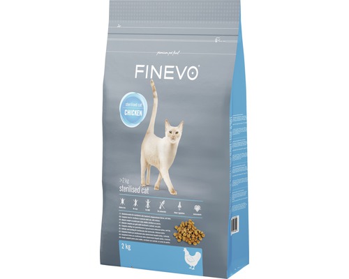 Hrană uscată pentru pisici FINEVO Sterilised cu pui 2 kg-0