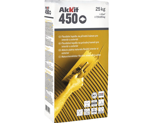 Adeziv flexibil de interior si exterior Akkit 450 alb pentru piatră naturală