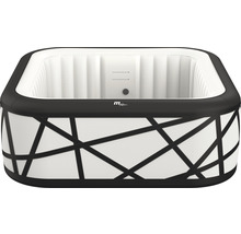 Jacuzzi gonflabil MSPA Premium Soho pentru 6 persoane 185x185x68 cm capacitate 930 l alb/negru-thumb-3 Jacuzzi gonflabil MSPA Premium Soho pentru 6 persoane 185x185x68 cm capacitate 930 l alb/negru-thumb-3