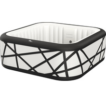 Jacuzzi gonflabil MSPA Premium Soho pentru 6 persoane 185x185x68 cm capacitate 930 l alb/negru-thumb-2 Jacuzzi gonflabil MSPA Premium Soho pentru 6 persoane 185x185x68 cm capacitate 930 l alb/negru-thumb-2