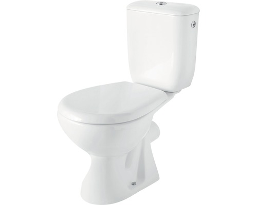 Set WC compact Cersanit Solari, incl. rezervor & capac WC, evacuare orizontală