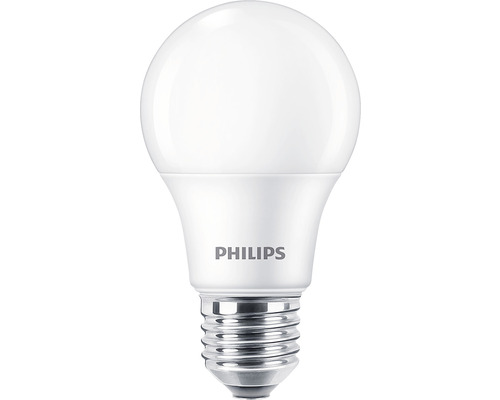 Becuri LED Philips E27 8W 806 lumeni, glob mat A60, lumină caldă, pachet 3 bucăți