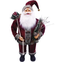 Moș Crăciun decorativ cu sac și ramuri