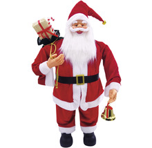 Moș Crăciun decorativ cu sac de cadouri și clopoțel