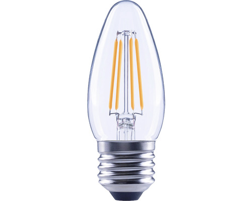 Bec LED variabil Flair E27 4W 470 lumeni, glob clar lumânare, lumină caldă