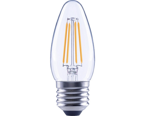Bec LED variabil Flair E27 4W 470 lumeni, glob clar lumânare, lumină caldă Bec lumânare cu filament LED