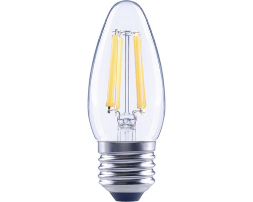 Bec LED variabil Flair E27 5,5W 806 lumeni, glob clar lumânare, lumină caldă Bec tip lumânare cu tehnologie LED și soclu E14