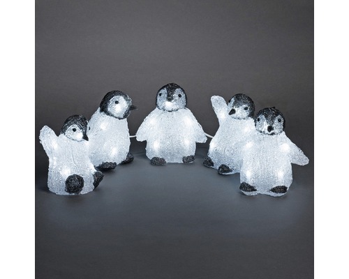 Ghirlandă luminoasă cu figurine pinguin pentru decorațiuni de Crăciun