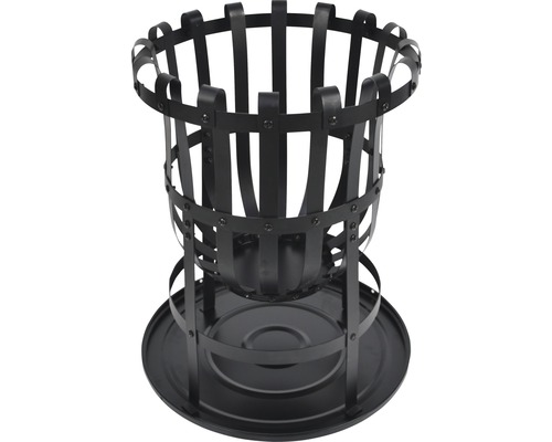 Coș metalic pentru foc cu tavă de captare pentru grădină