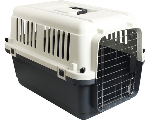 Cușcă transport câini și pisici Karlie Nommand S 60x40x40 cm gri-alb