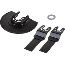 Set de accesorii pentru scule multifuncționale cu disc de tăiere și două lame de ferăstrău