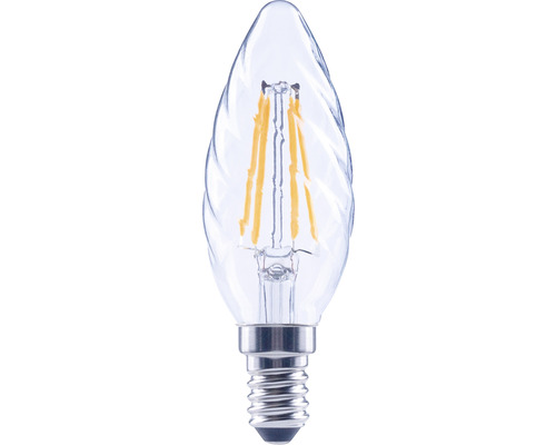 Bec LED variabil Flair E14 2,2W 250 lumeni, glob clar lumânare rotită, lumină caldă Bec LED în formă de picătură cu soclu E14