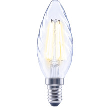 Bec LED transparent în formă de lumânare cu soclu E14