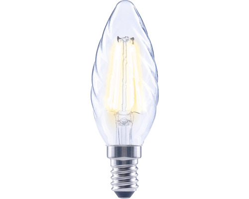 Bec LED transparent în formă de lumânare cu soclu E14