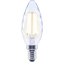 Bec LED variabil Flair E14 5,5W 806 lumeni, glob clar lumânare rotită, lumină caldă