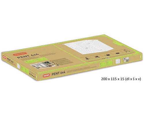 Ambalaj pentru o căsuță de grădină Keter Pent 6x4