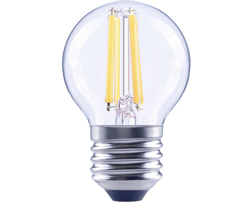 Bec LED variabil Flair E27 5,5W 806 lumeni, glob clar G45, lumină caldă