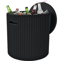 Răcitor de băuturi din ratan cu sticle și gheață