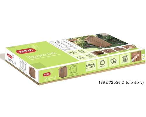 Ambalaj casă de grădină Keter Darwin 4x6
