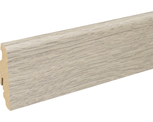 Plintă MDF FOEI08S FU60L stejar înfoliat 2400x58x19 mm Plintă cu structură de lemn