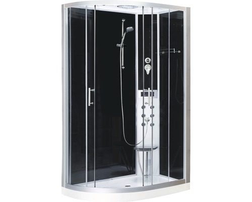 Cabină de duș completă cu hidromasaj Sanotechnik QuickLine Vario 120x80x215 cm, colț dreapta, sticlă securizată 5 mm, profil aluminiu Cabină de duș completă cu hidromasaj Sanotechnik QuickLine Vario 120x80x215 cm, colț dreapta, sticlă securizată 5 mm, profil aluminiu