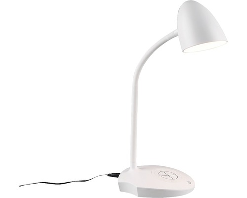 Lampă de masă cu braț flexibil și funcție de încărcare wireless