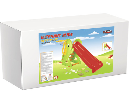 Ambalaj tobogan pentru copii în formă de elefant cu coș de baschet