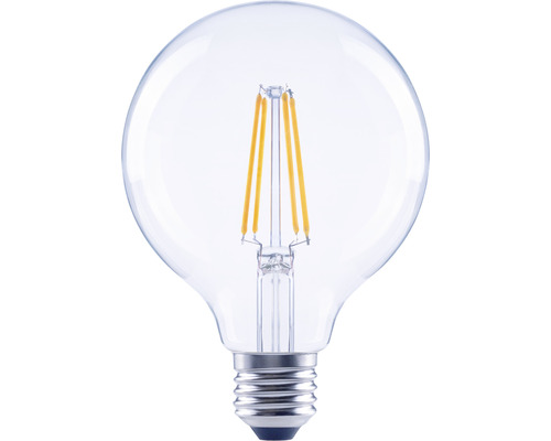 Bec LED variabil Flair E27 7W 806 lumeni, glob clar G95, lumină caldă Bec cu filament LED