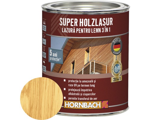 Lazură pentru lemn 3 în 1 Super Holzlasur pin 0,75 l