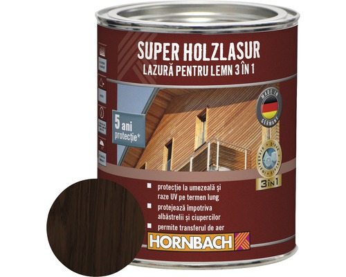 Lazură pentru lemn 3 în 1 Super Holzlasur palisandru 0,75 l-0
