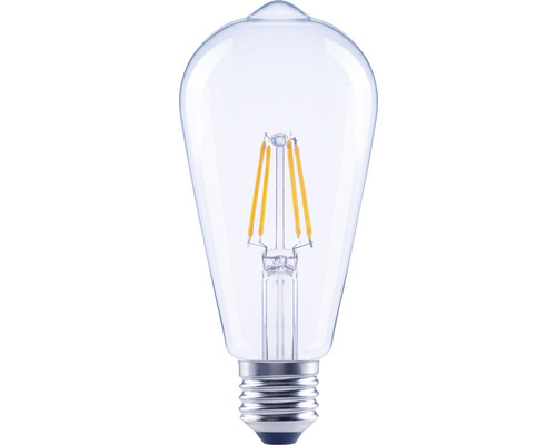 Bec LED variabil Flair E27 4W 470 lumeni, glob pară ST64, lumină caldă Bec LED transparent în stil Edison