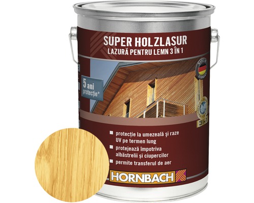 Lazură pentru lemn 3 în 1 Super Holzlasur pin 5 l-0