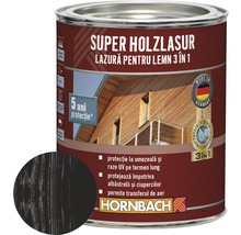 Lazură pentru lemn 3 în 1 Super Holzlasur antracit 0,75 l-thumb-0