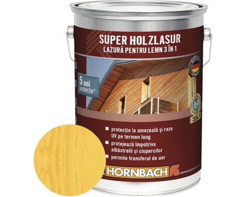 Lazură pentru lemn 3 în 1 Super Holzlasur pin-larice 5 l-0