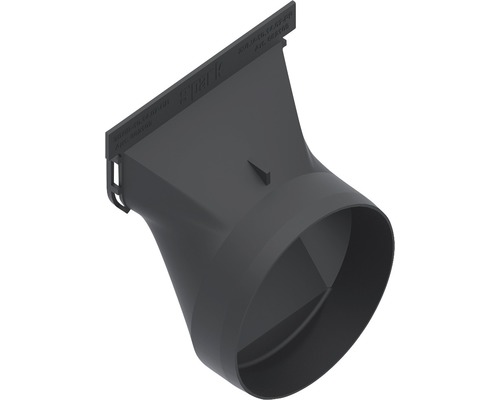 Piesă capăt cu stuț VODALAND polipropilenă 125x83x158 mm Ø 110 mm pentru rigolă Racord de canal de evacuare pentru sisteme de ventilație