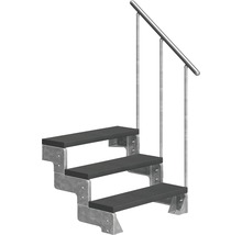 Scară cu trei trepte și balustradă