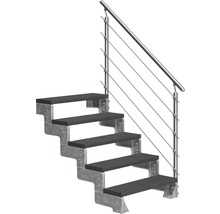 Scară cu vanguri din oțel și balustradă din oțel inoxidabil
