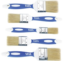 Cinci pensule cu mâner din plastic de diferite dimensiuni