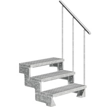 Scară exterioară cu trei trepte și balustradă
