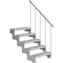 Scară metalică cu balustradă pentru exterior