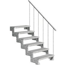 Scară exterioară metalică cu balustradă