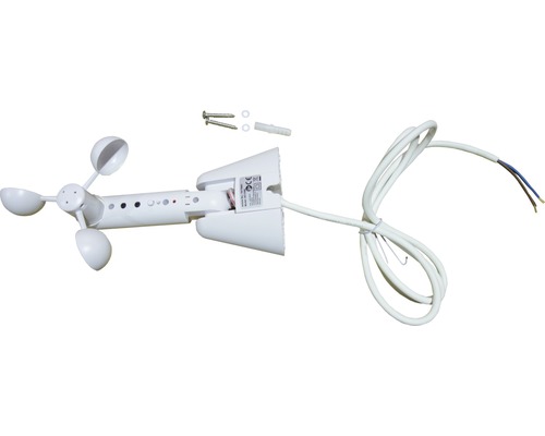 Senzor de vânt cu cablu, șuruburi și diblu