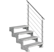 Scară exterioară cu patru trepte și balustradă