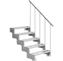 Scară metalică cu balustradă pentru exterior