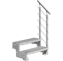 Scară exterioară cu două trepte cu balustradă