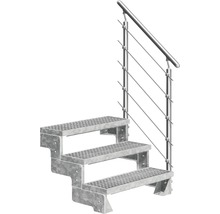 Scară exterioară cu trei trepte și balustradă
